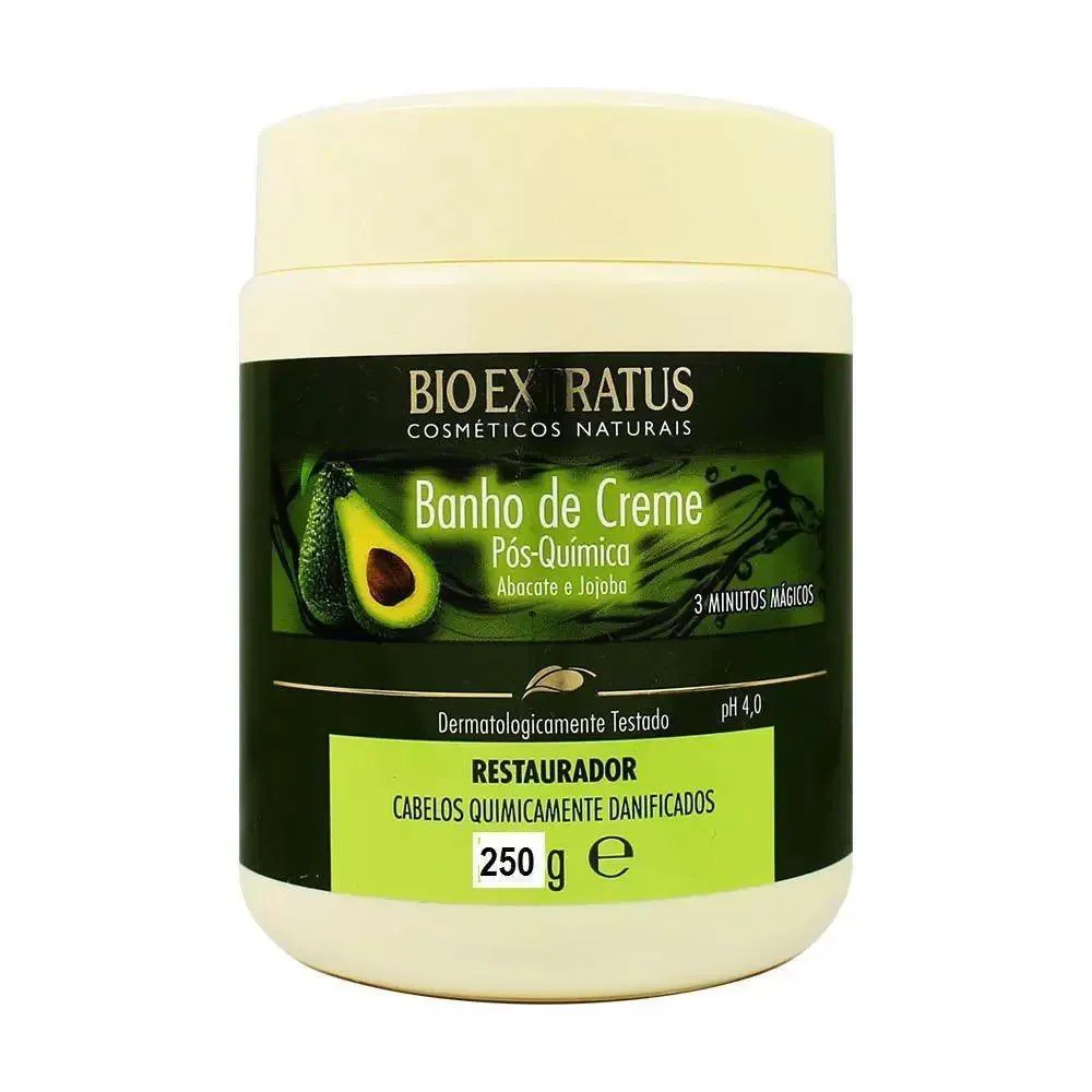 Banho de Creme Pos Quimica Abacate e Jojoba 250grbioextratus