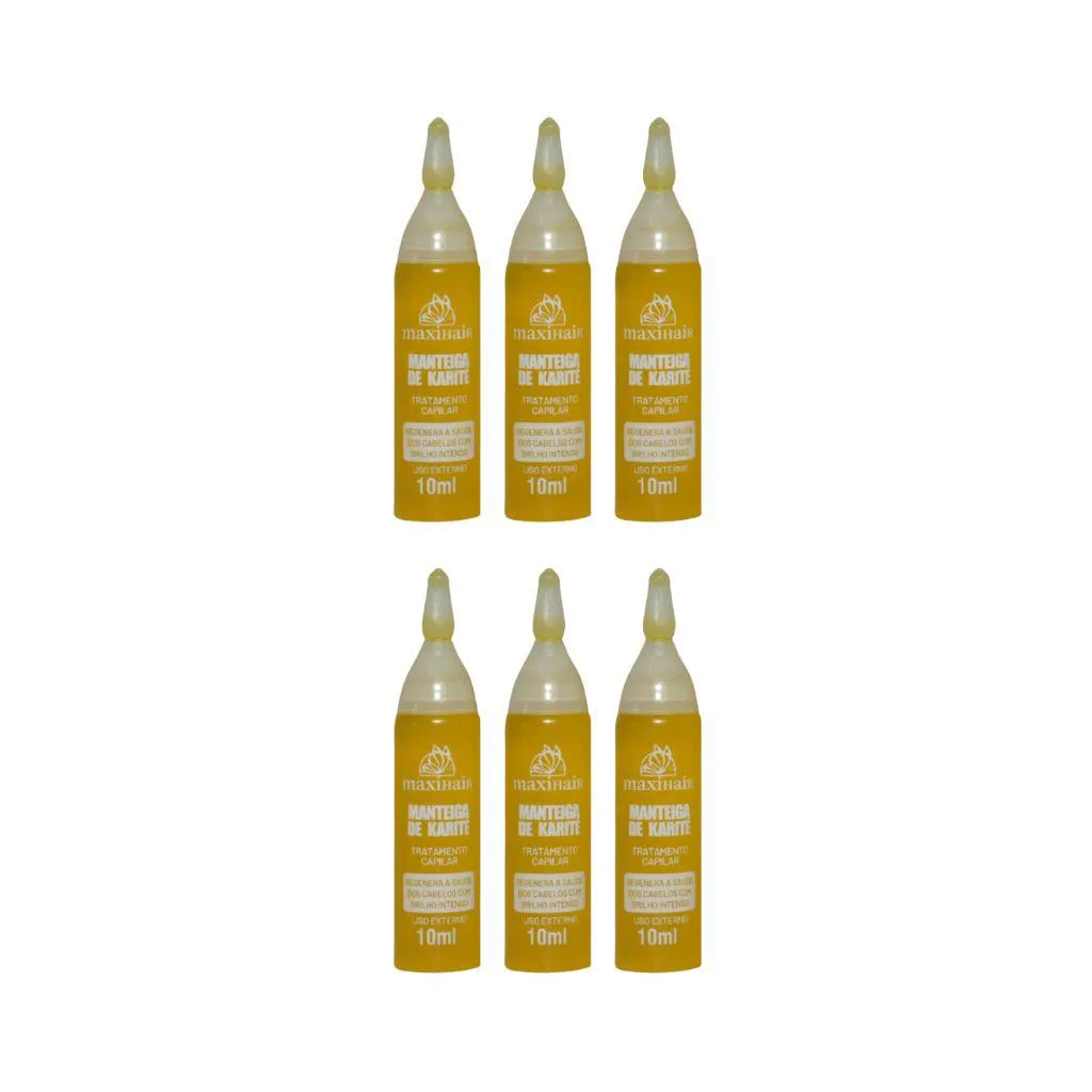 Ampola de Vitamina Maxihair 10ml Manteiga - Kit C / 6un