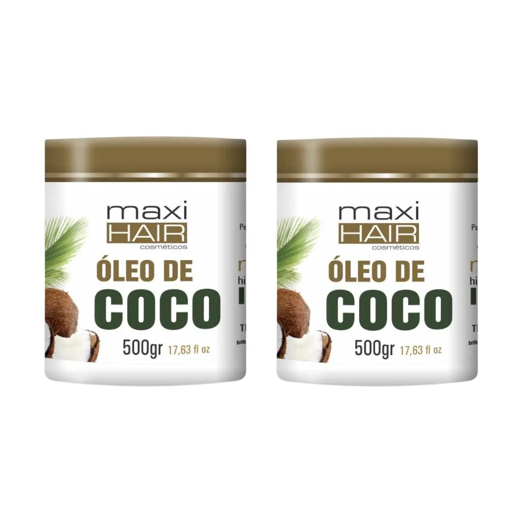 Mascara Maxihair 500g Oleo de Coco Hidrataçao Intensa - 2un