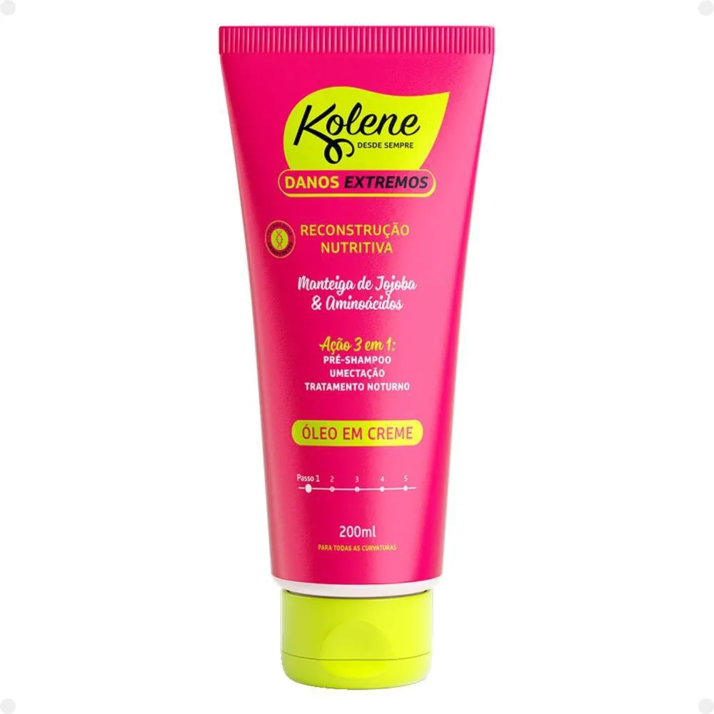 Óleo em Creme Kolene Danos Extremos Reconstrução Nutritiva 200ml