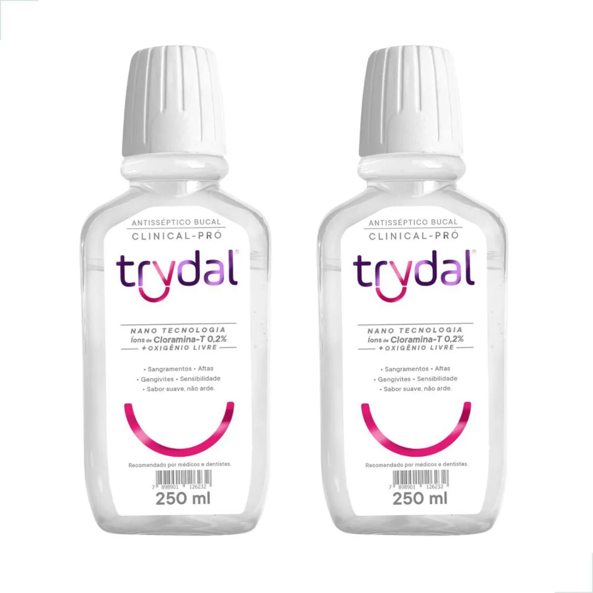 Kit Enxaguante Trydal Clinical-pro 250ml Duo Nanotecnologia Cloramina-t