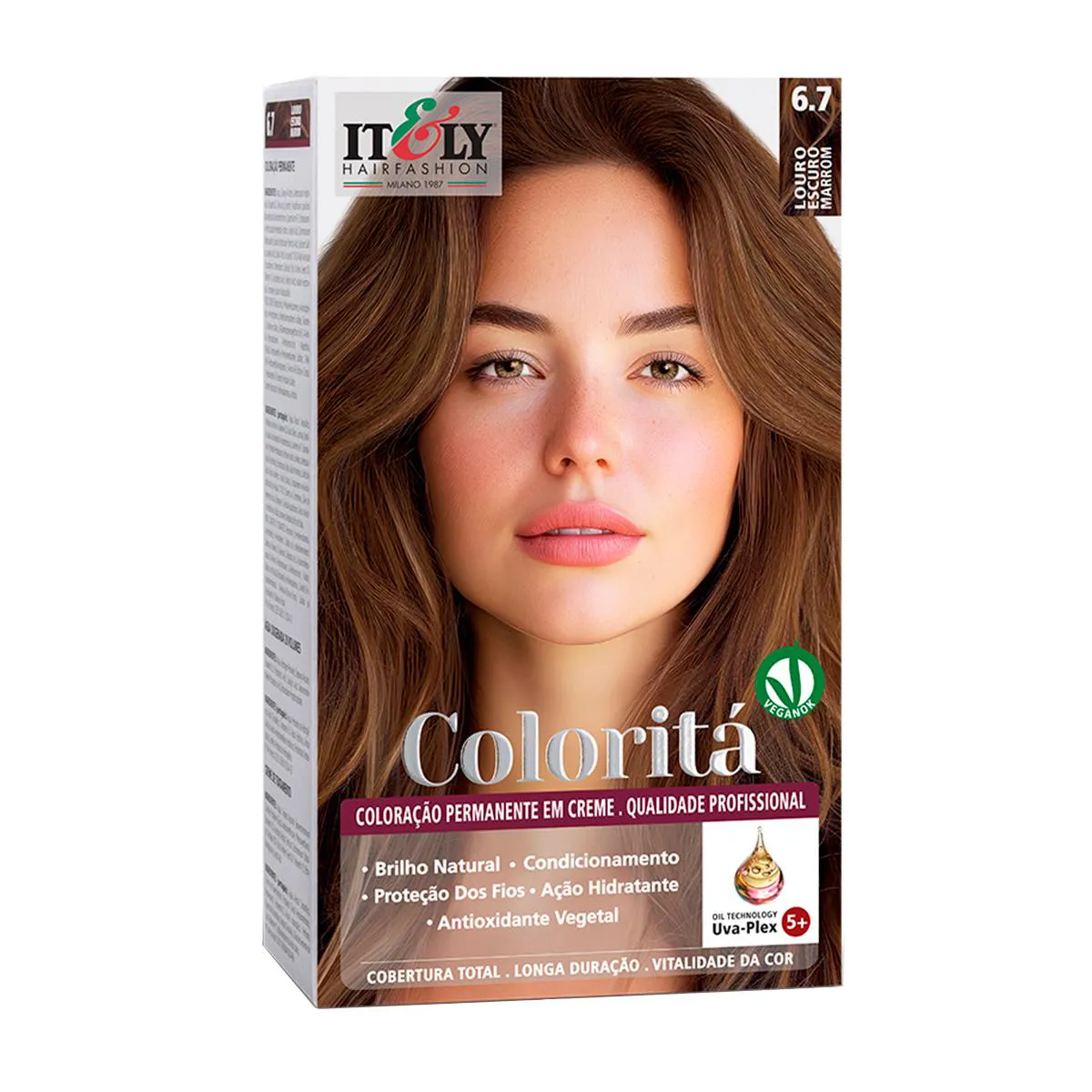 Coloração em Creme Itely Coloritá 1 Unidade - 6.7 Louro Escuro Marrom