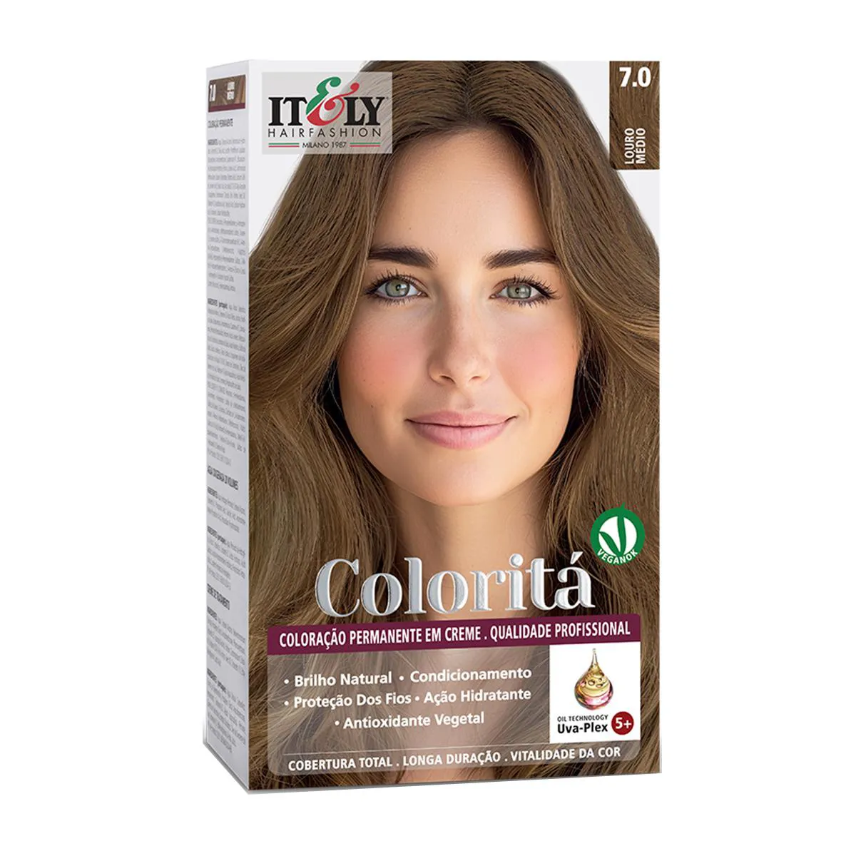 Coloração em Creme Itely Coloritá 1 Unidade - 7.0 Louro Médio