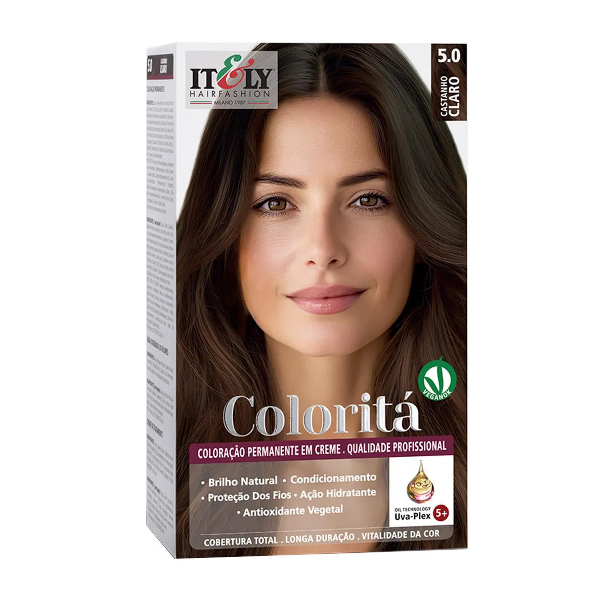 Coloração em Creme Itely Coloritá 1 Unidade - 5.0 Castanho Claro