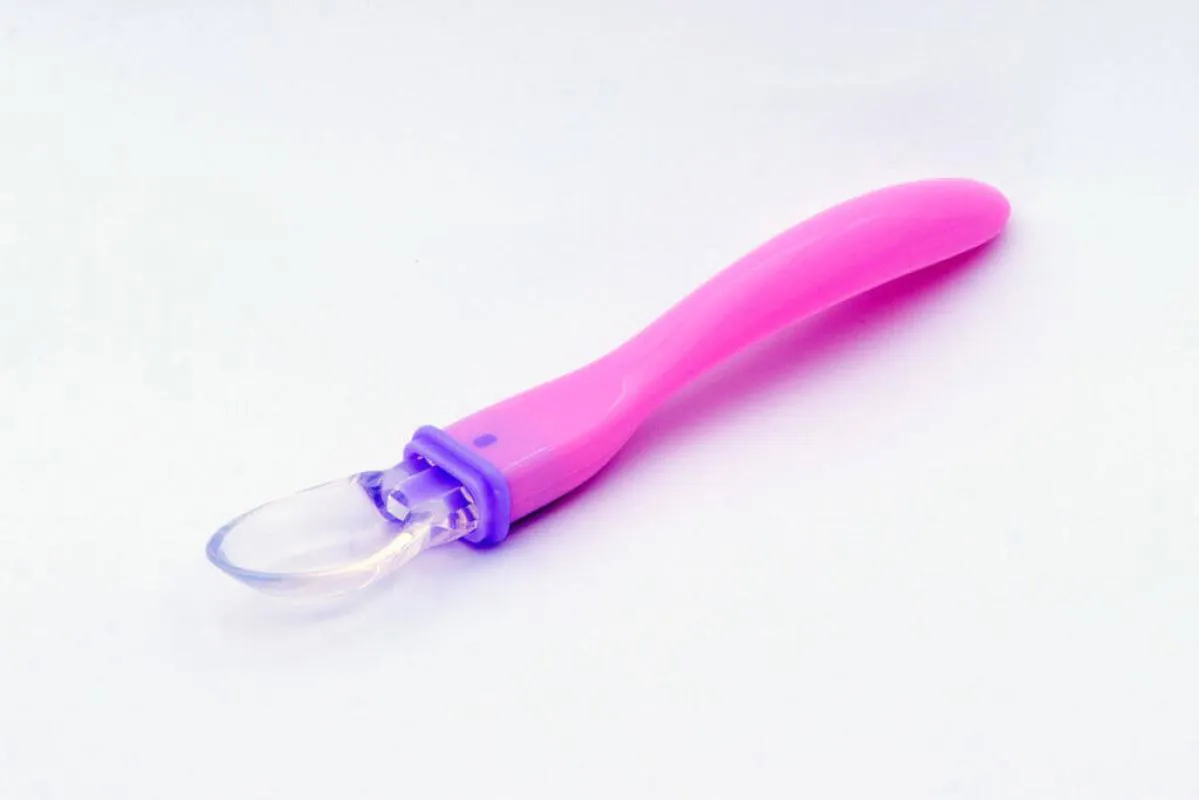Colher Silicone Flexível 3m+ Rosa - Ibimboo