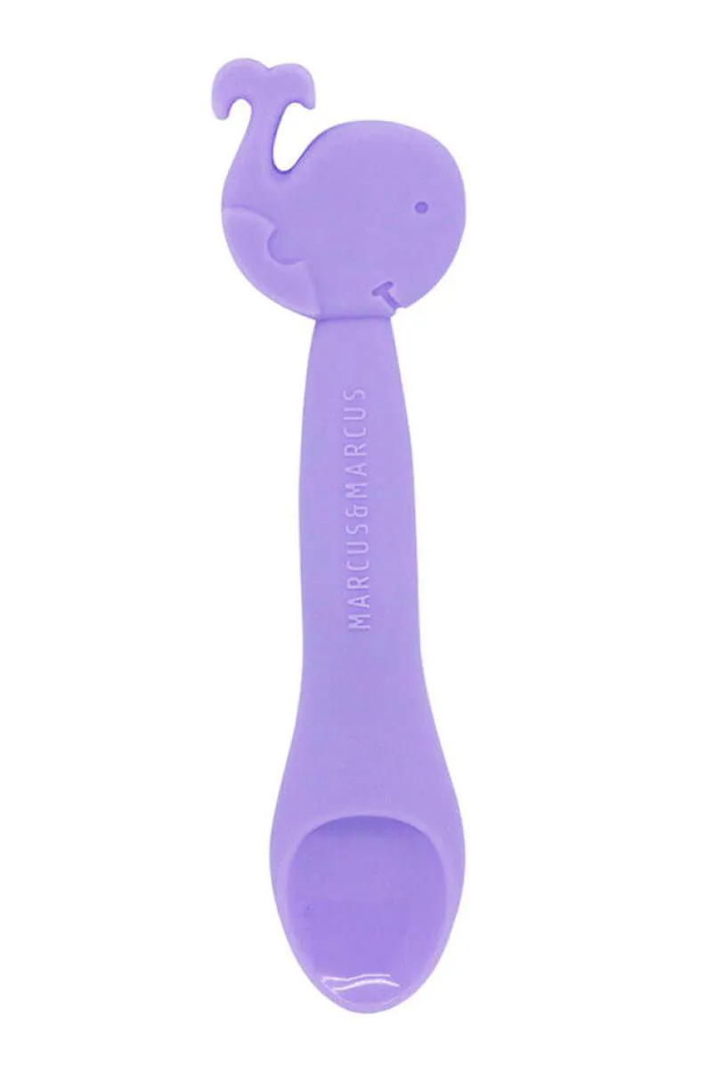 Colher em Silicone para Papinha Baleia Willo - Marcus &amp; Marcus