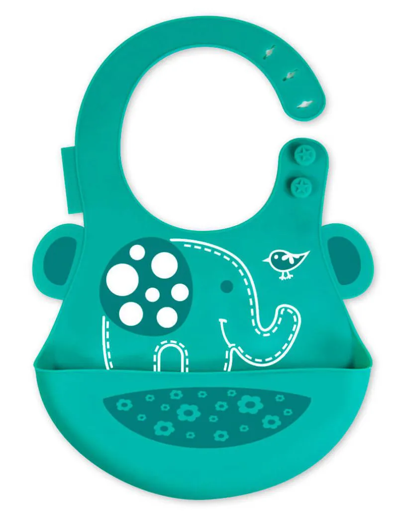 Babador em Silicone Elefante Ollie - Marcus &amp; Marcus