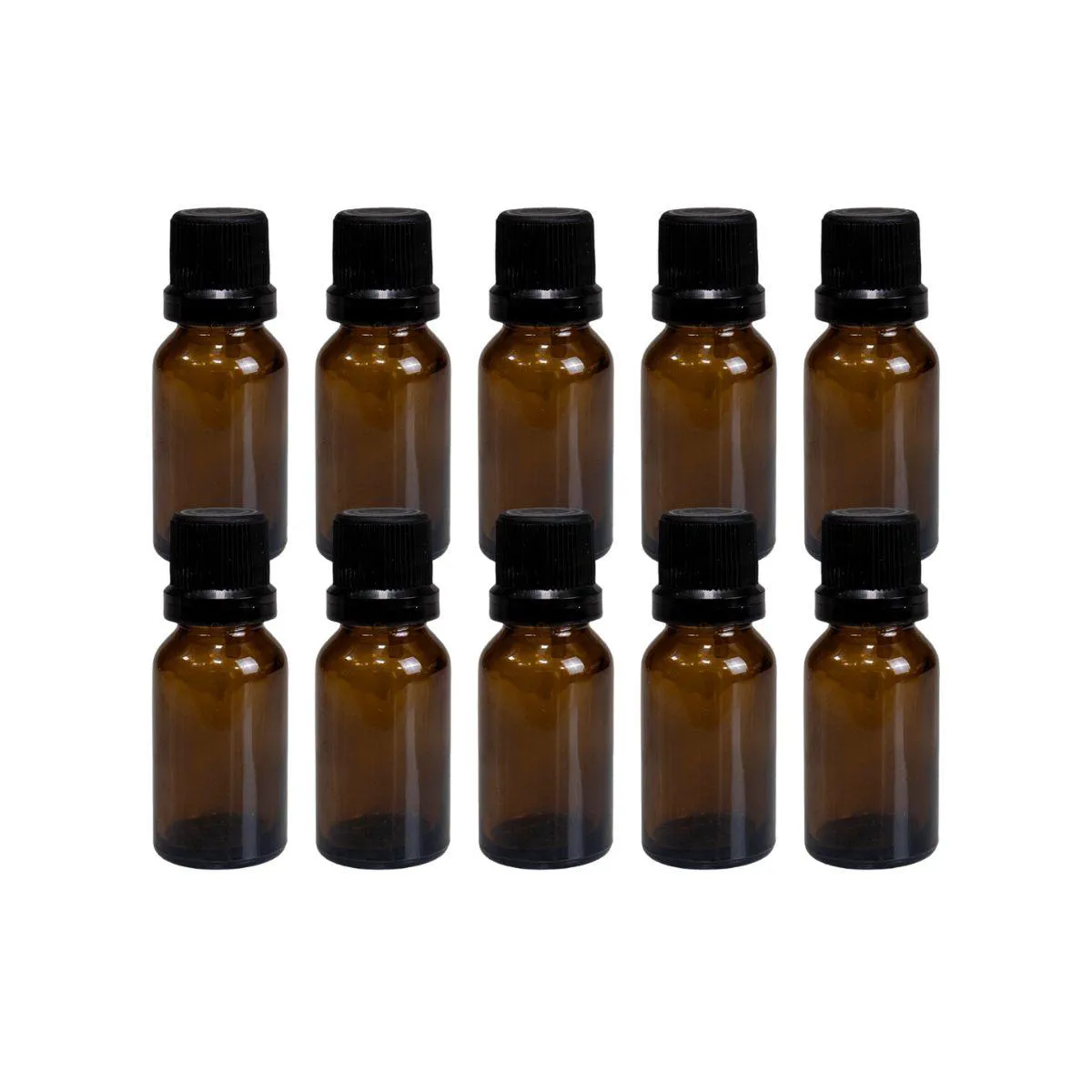 Kit 10un Frasco Vidro Âmbar Gotejador Batoque 10ml