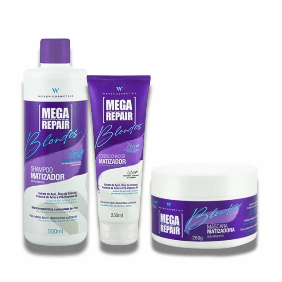 Kit Shamp+masc+cond Matizador Blondes – Wever Cosméticos