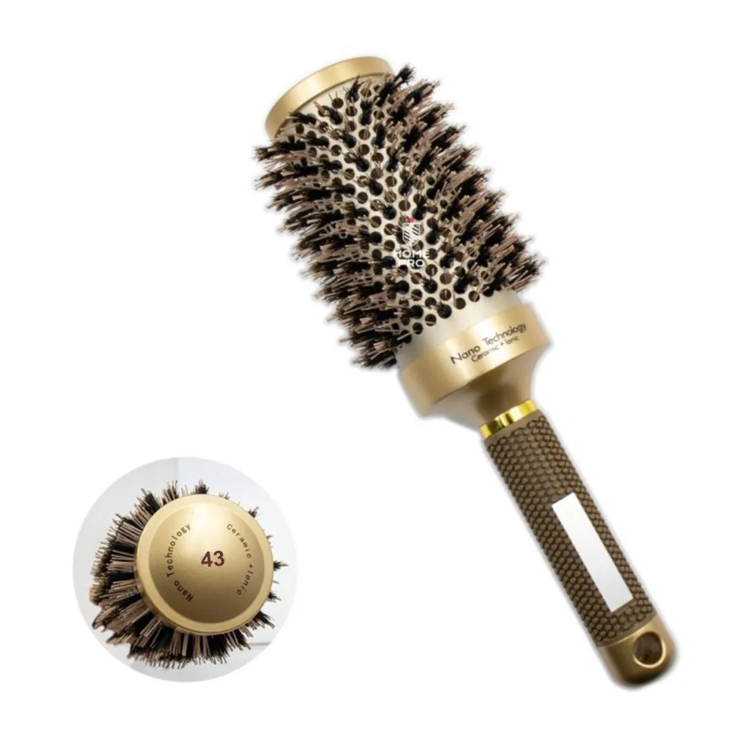 Escova Mofashi 43mm Nano Technology Ceramic Ionic Termica Cerdas de Javali