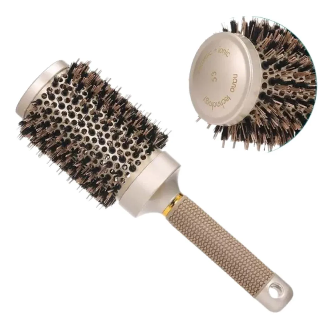 Escova Mofashi 53mm Nano Technology Ceramic Ionic Termica Cerdas de Javali