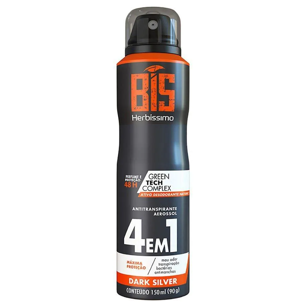 Desodorante Herbissimo Aerosol Masculino Dark Silver 150ml