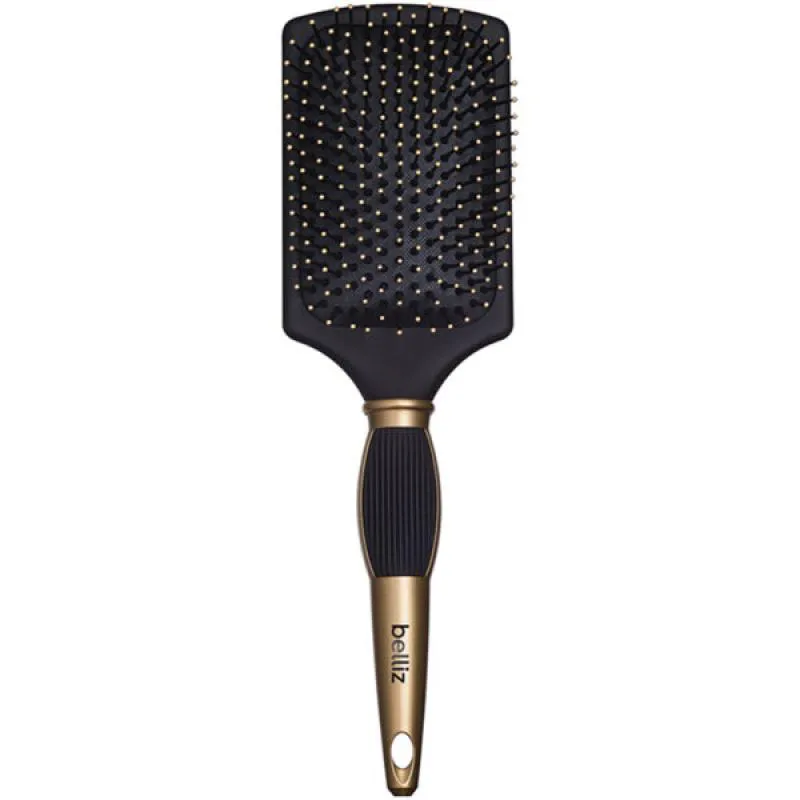 Escova de Cabelo Black E Gold Racket - Belliz