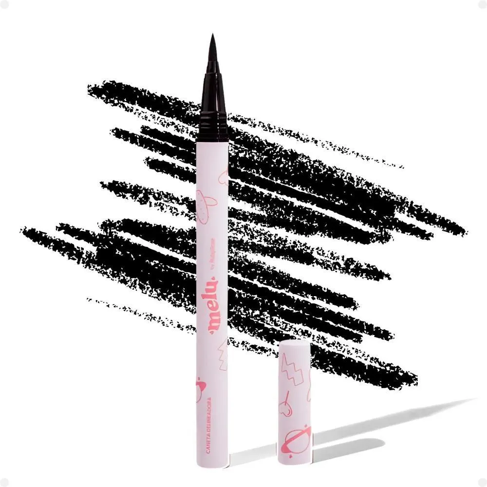 Caneta Delineadora Melu By Ruby Rose Longa Duração Preto Rr-2200