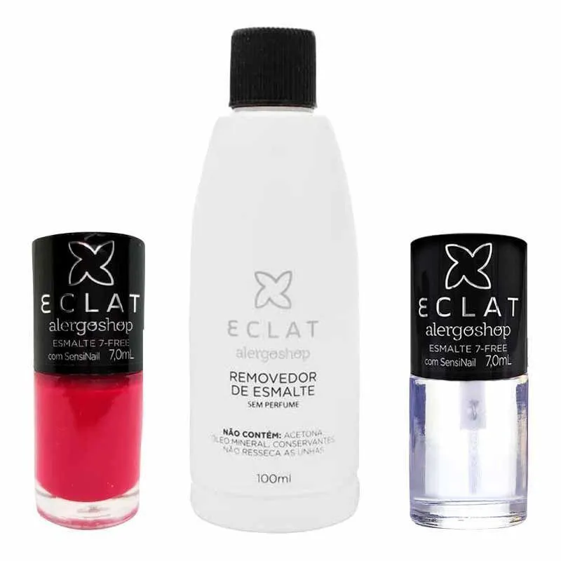 Kit Esmaltes Copacabana + Óleo Secante + Removedor Alergoshop