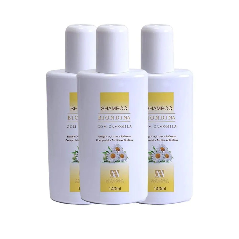 KIT CLAREADOR NATURAL BIONDINA PLUS 140ML (3 UNIDADES)