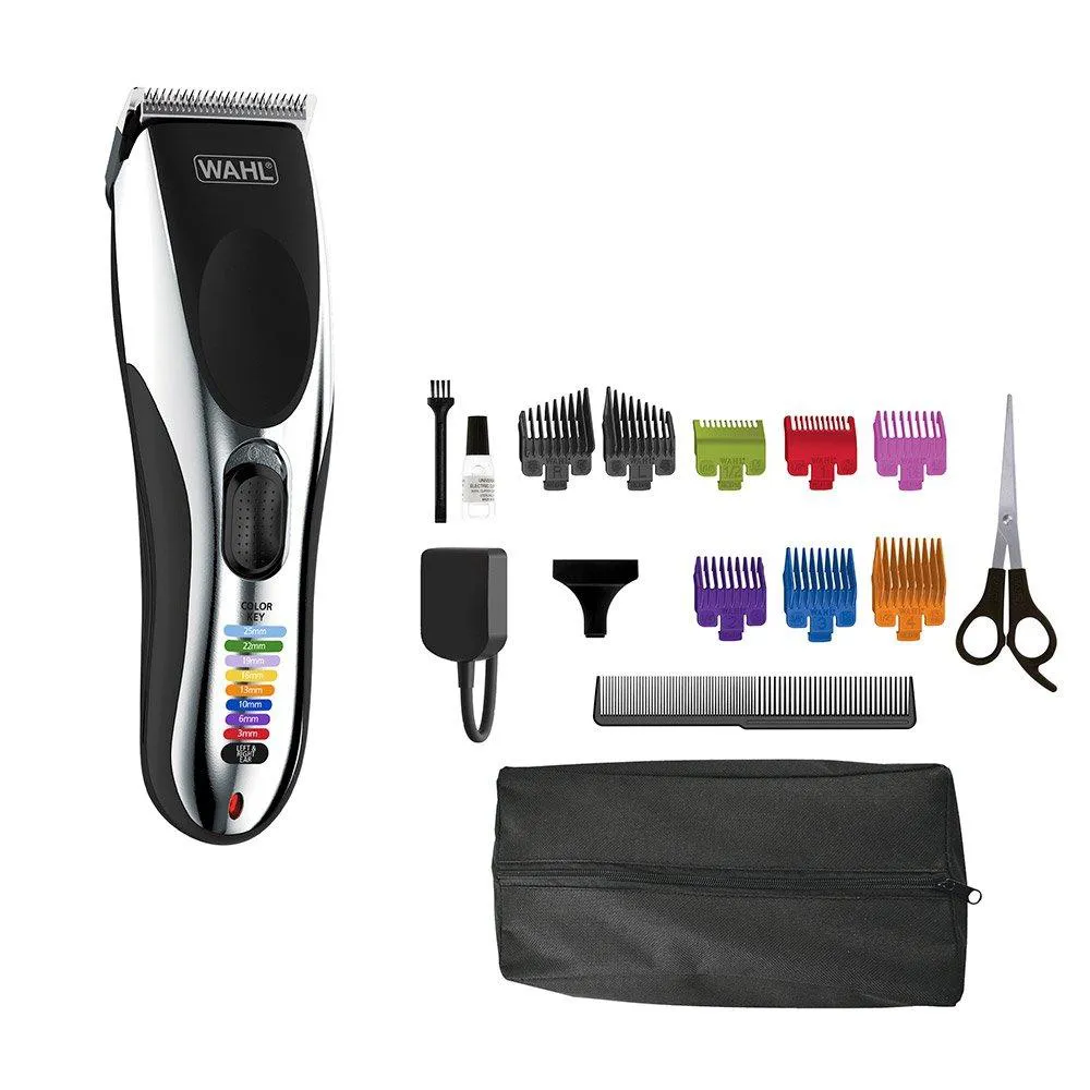 MáQUINA DE CORTAR CABELO WAHL FAMILY PRO CUT - COM 8 PENTES, BIVOLT 45 Brancovermelho