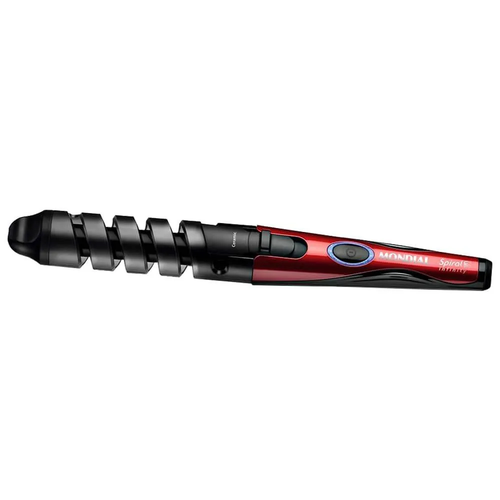 MODELADOR DE CACHOS MONDIAL EM-05 SPIRAL INFINITY - 15W, VERMELHO/PRETO, BIVOLT 35 Vemelhopreto