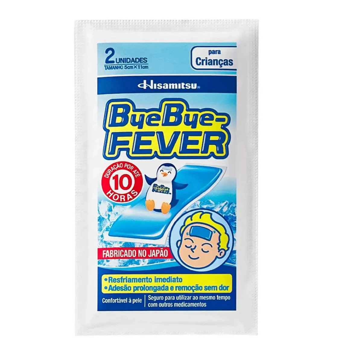 Adesivo Bye Bye-fever para Crianças 10 Horas 2un -hisamitsu