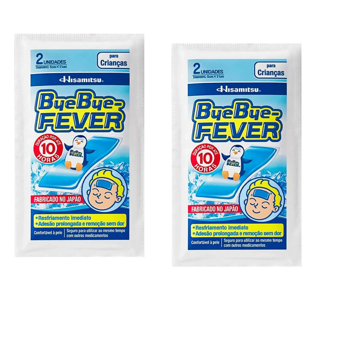 Kit 02 Bye Bye-fever para Crianças 10 Horas 2un -hisamitsu