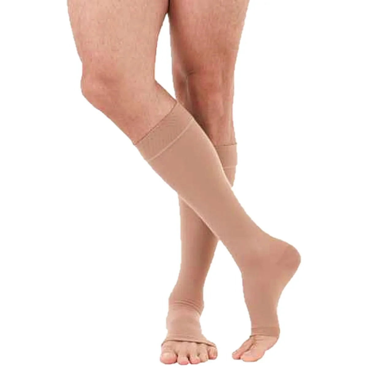 Meia 3/4 Venosan Comfortline 20-30mmhg Aberta Bege G Curta