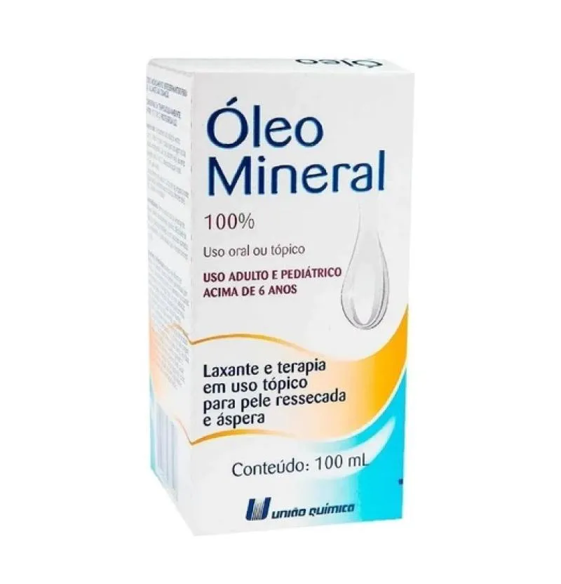 Óleo Mineral União Química Pele Ressecada E Áspera 100ml