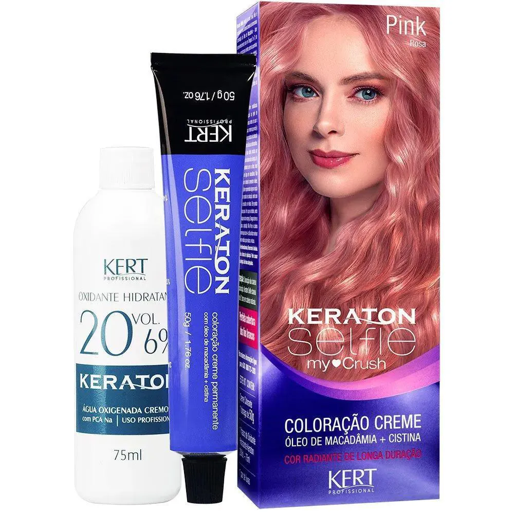 Coloração Creme Keraton Selfie My Crush Rosa Pink