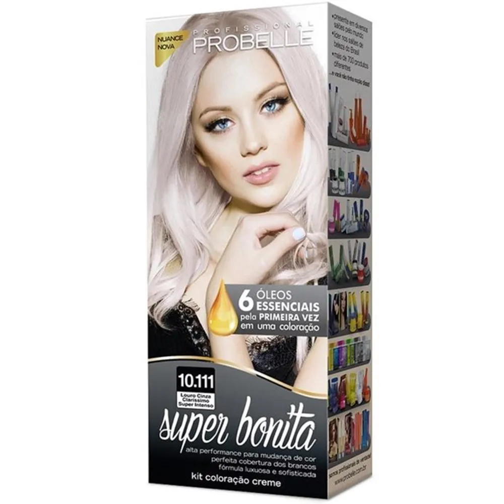 Tintura Probelle Super Bonita 10.111 Louro Cinza Clarissimo