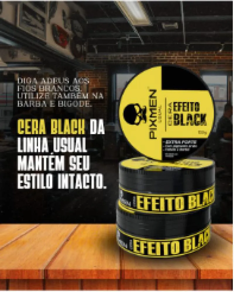 Cera Modeladora Efeito Black Pixmen 130g