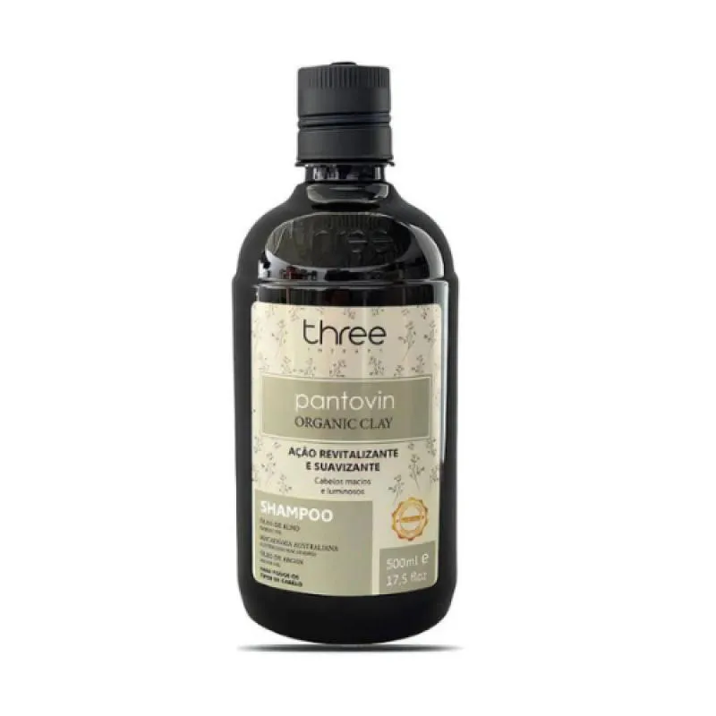 Three Therapy - Pantovin - Shampoo Organic Clay 500 Ml