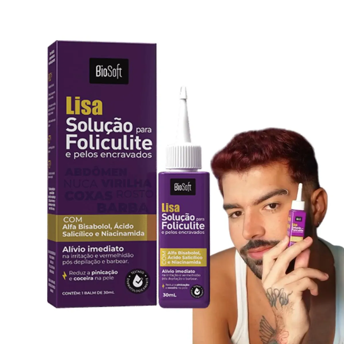 Locao Pos Barba Calmante Foliculite Coceira Pelo Encravado
