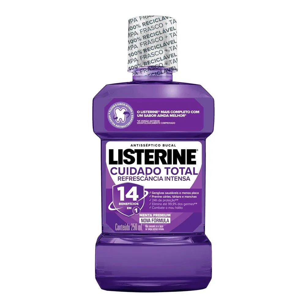 Enxaguatório Bucal Listerine Cuidado Total 14 Benefícios em 1 250ml