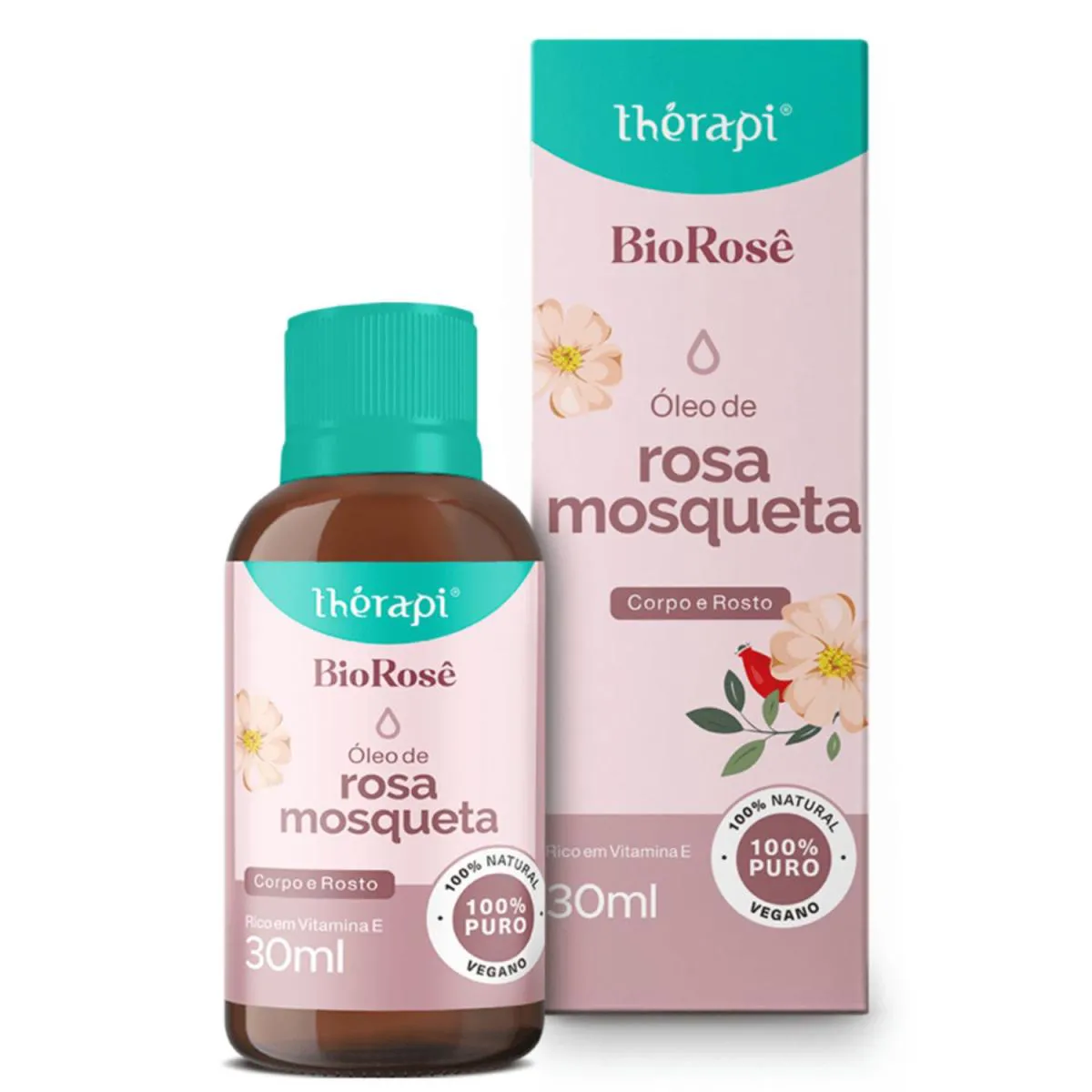 Oleo Rosa Mosqueta 30ml Rosto e Corpo Bio Rosê - Therapi