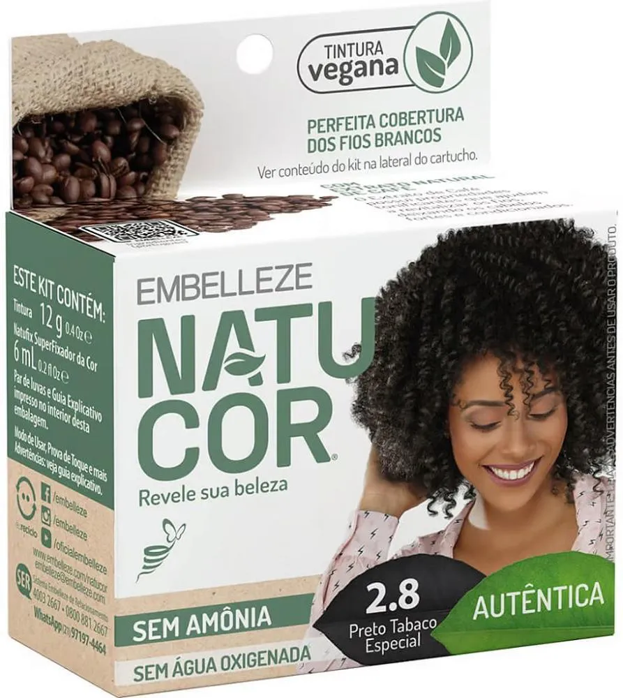 Tintura Natucor 2.8 Preto Tabaco Especial