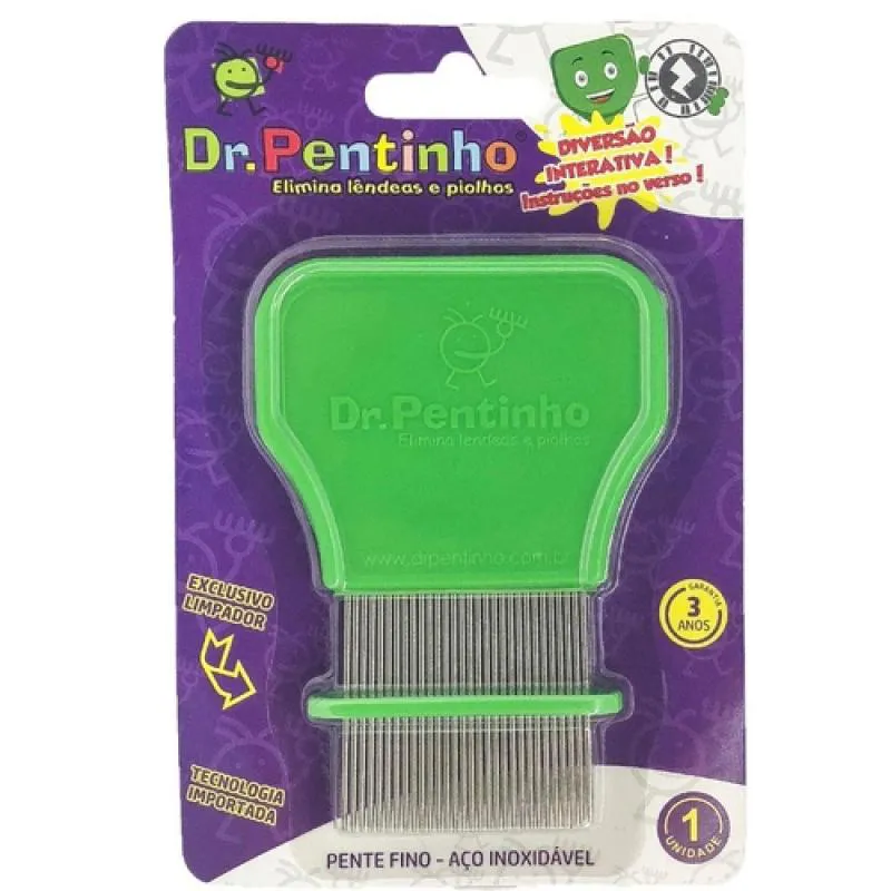 Pente Fino de Aço Inoxidável Dr. Pentinho 1 Unidade