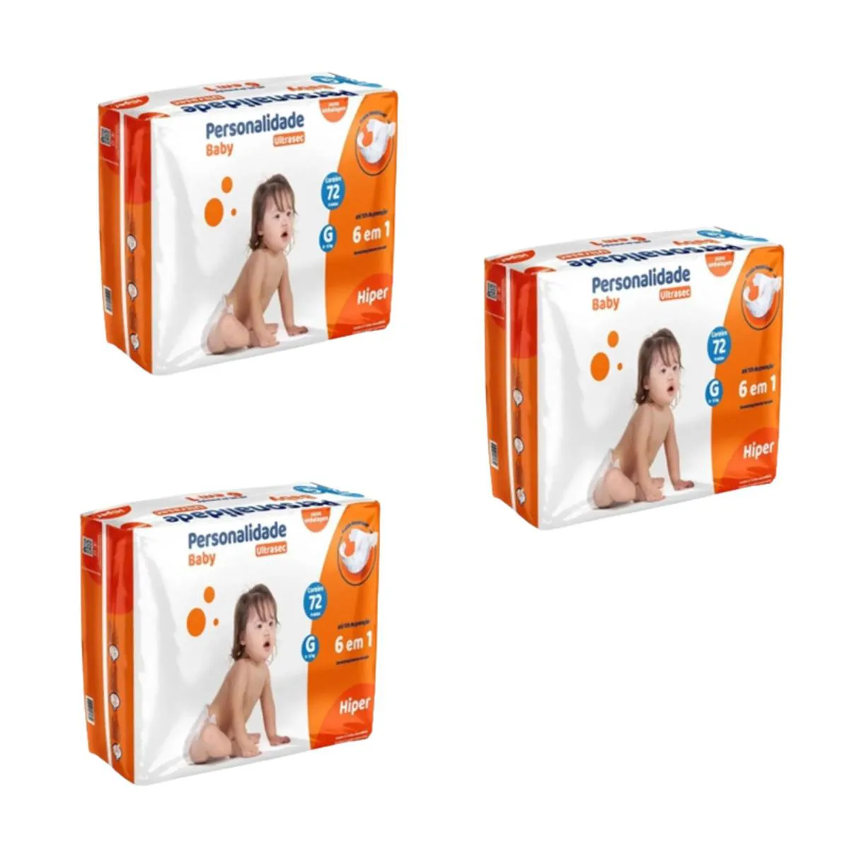 Kit C3 Fralda Hiper G C72 Ultrasec - Personalidade
