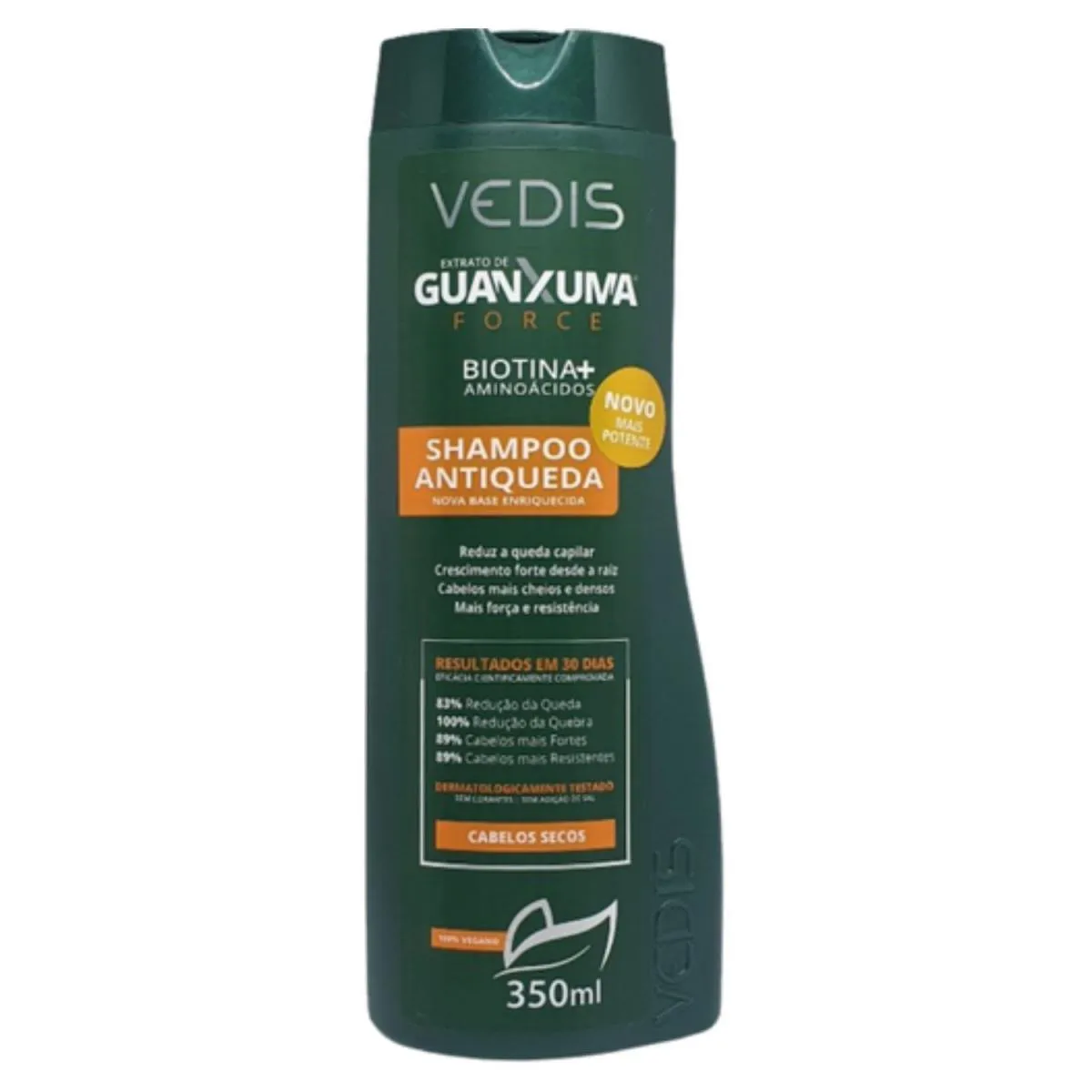 Shampoo Antiqueda Cabelos Secos 350ml Guanxuma - Vedis