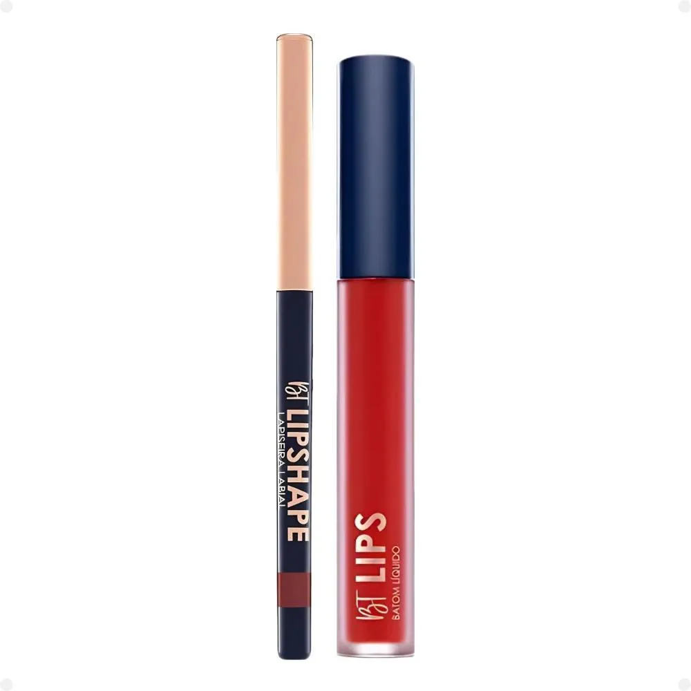 Kit Bruna Tavares Bt: Batom Líquido Bruna e Lapiseira Labial Red Carpet