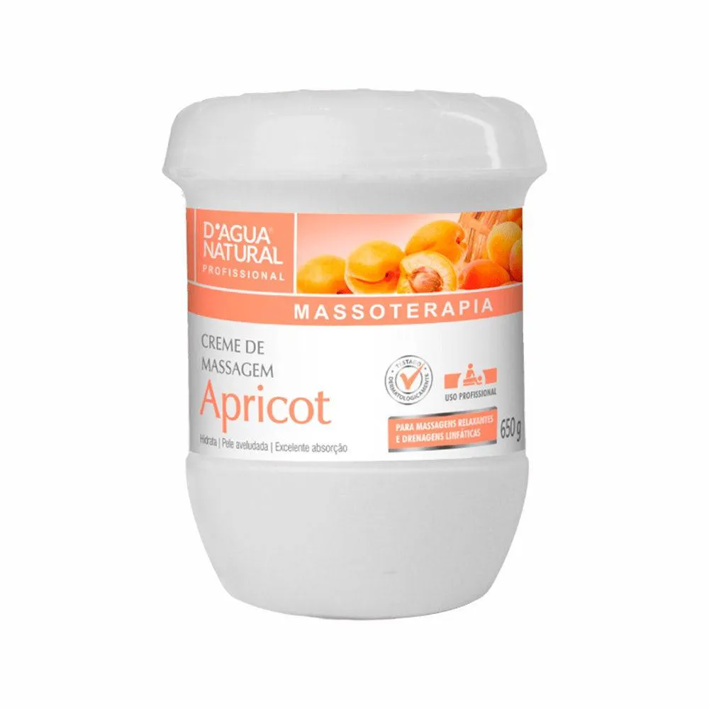 Creme para Massagem D'agua Natural Apricot 650g