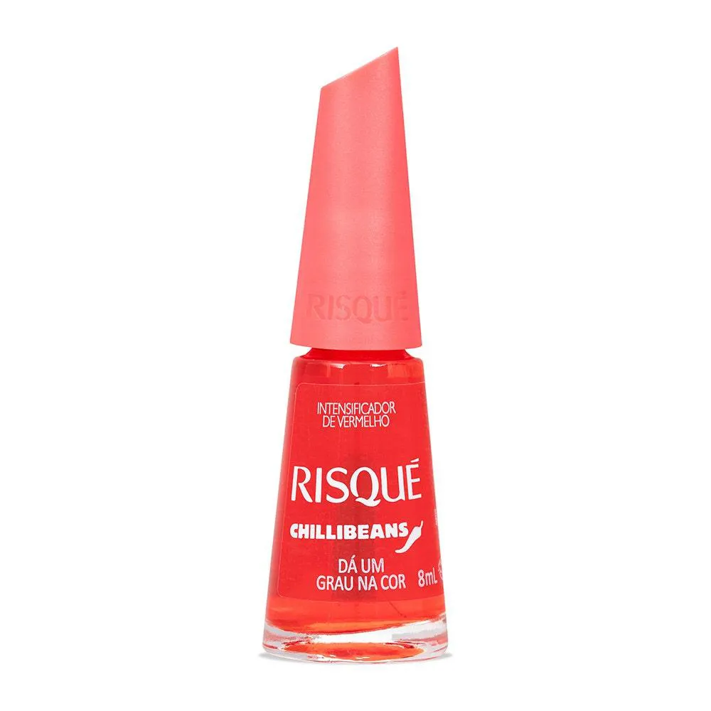 Esmalte Intensificador de Vermelho Risqué & Chilli Beans Dá Um Grau Na Cor
