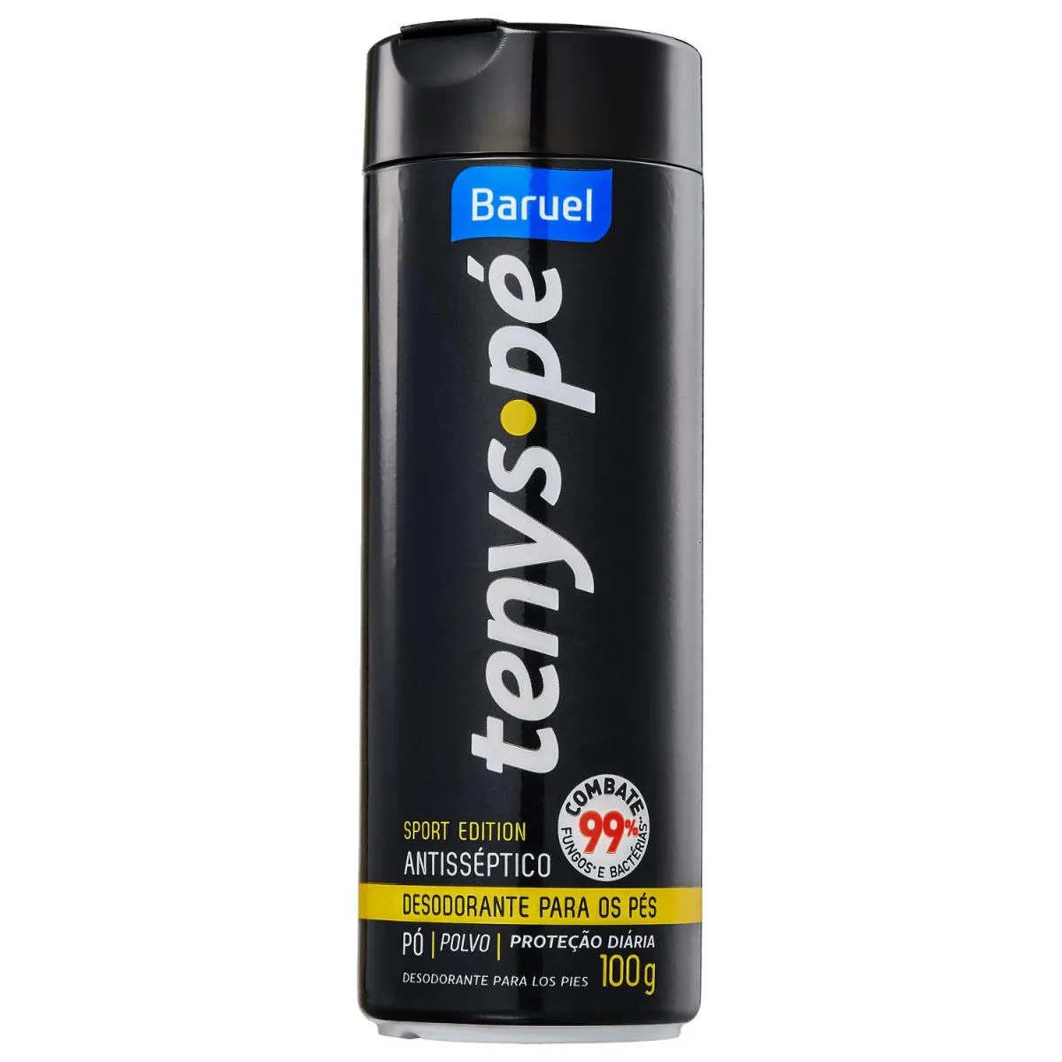 Talco Desodorante Tenys Pé Sport 100g Preto – Baruel