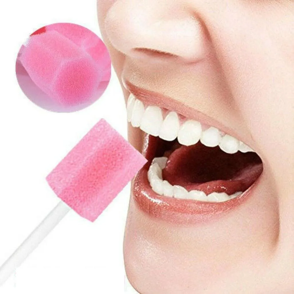 Swab Haste Descartável Limpeza Oral Higiene Bucal 25unidades