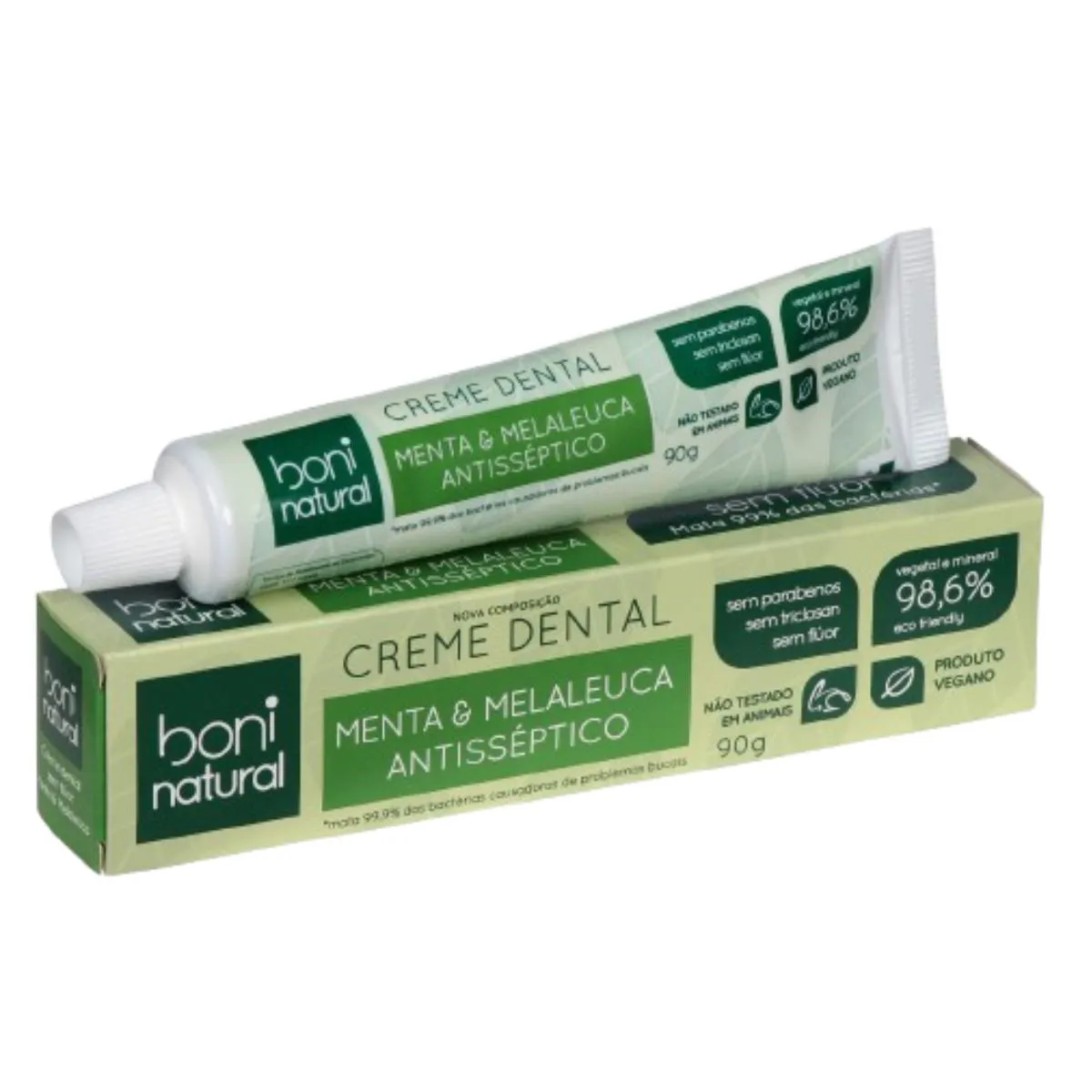 Pasta de Dente Natural e Vegano Menta e Melaleuca 90 G Boni Natural