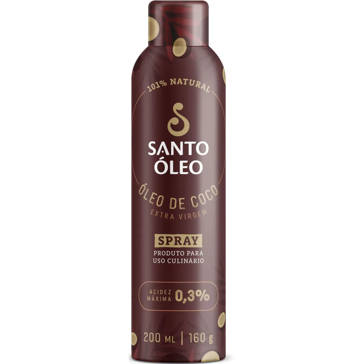 Óleo de Coco Extravirgem Spray 200ml Santo Óleo