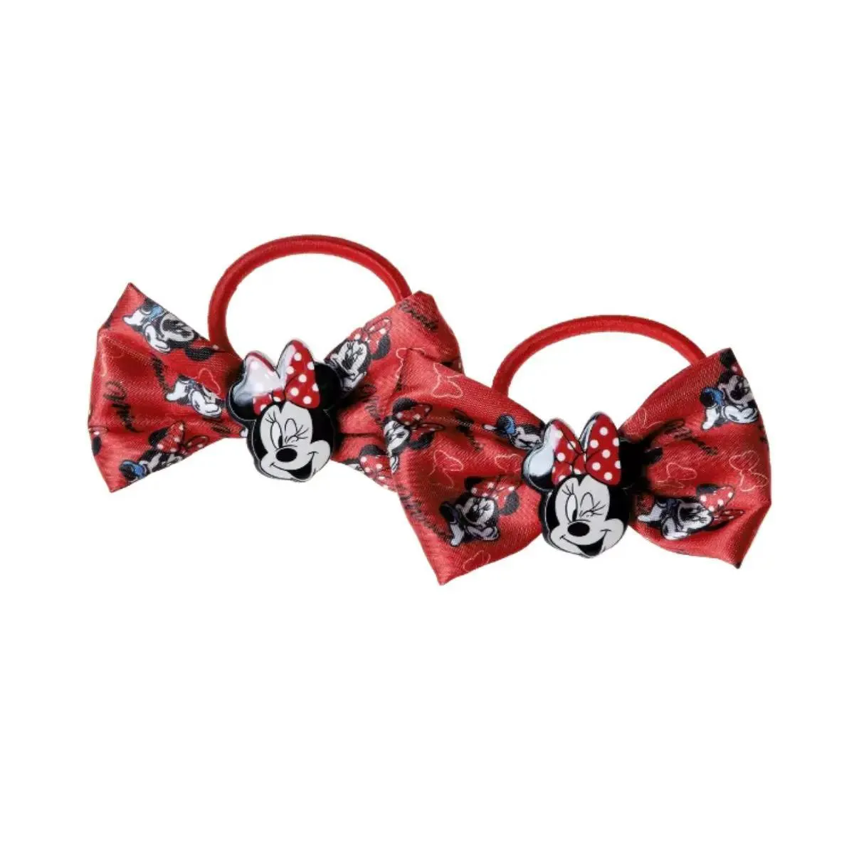 Kit com 2 Elásticos para Cabelo Red Laço Disney Minnie Marco Boni 8548