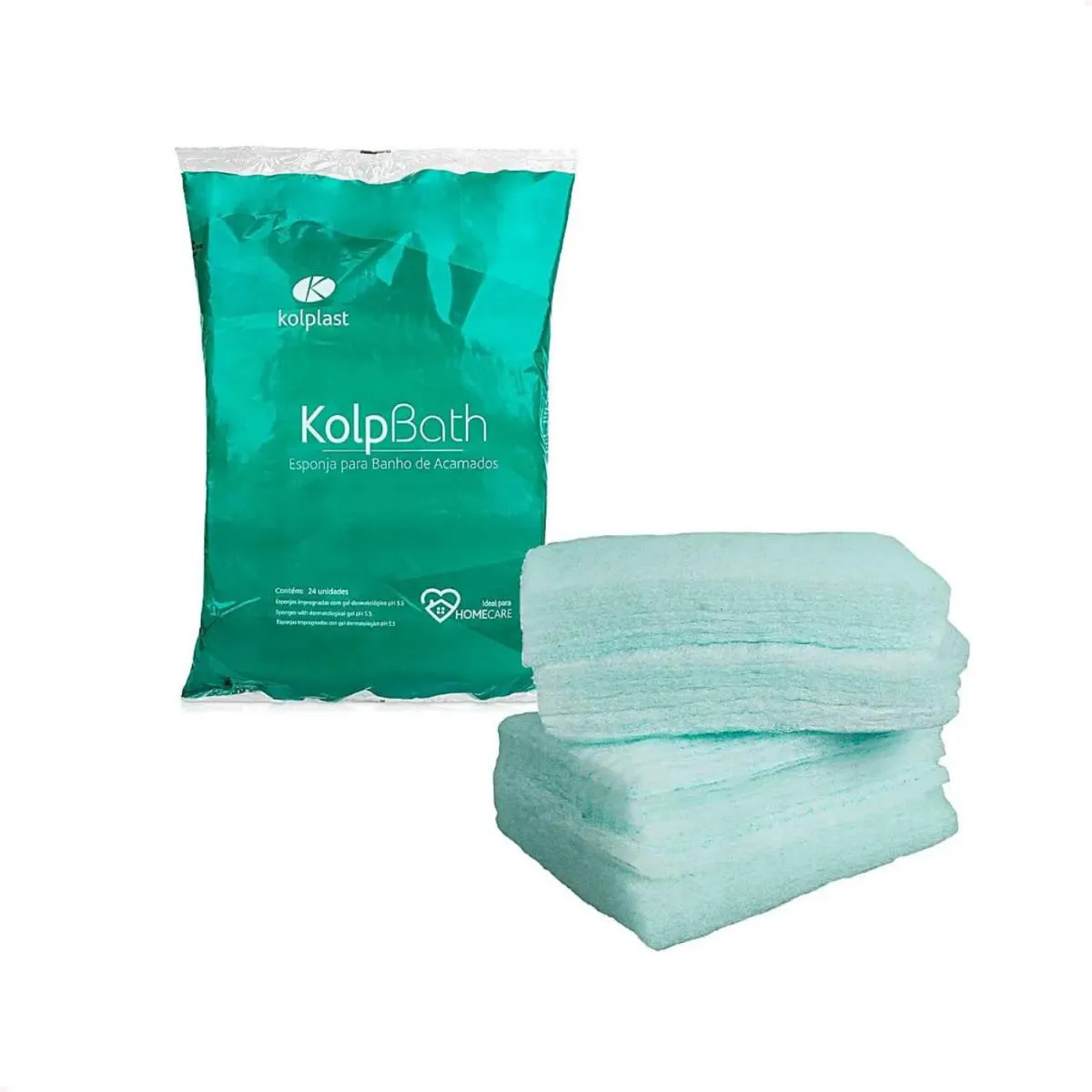 Esponja para Banho no Leito - Kolbath - em Poliéster. 1 Unid