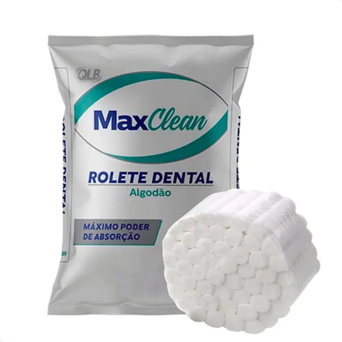 Kit com 10 Algodão Rolete Dental Pacote com 100 Uni Maxclean