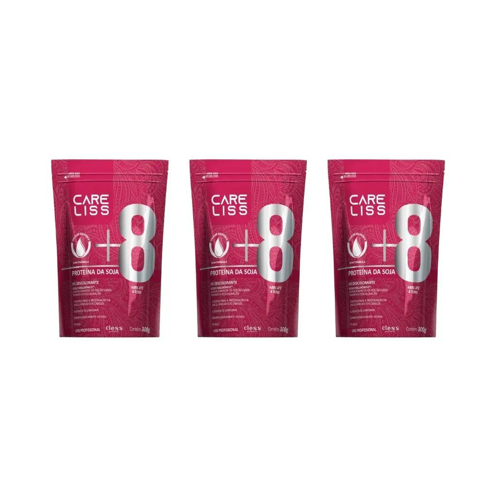 Po Descolorante Care Liss Proteina da Soja 300g - Kit C / 3un