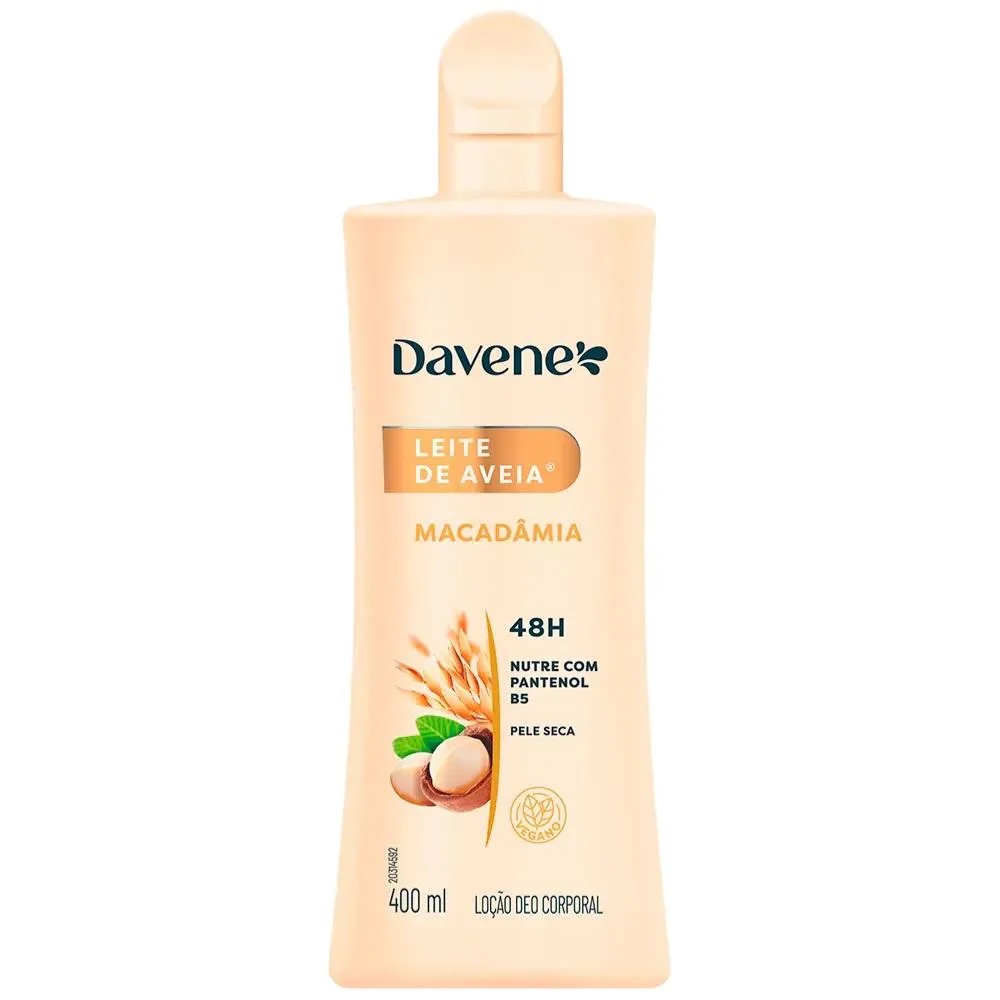 Hidratante Corporal Leite de Aveia e Macadamia 400ml Davene