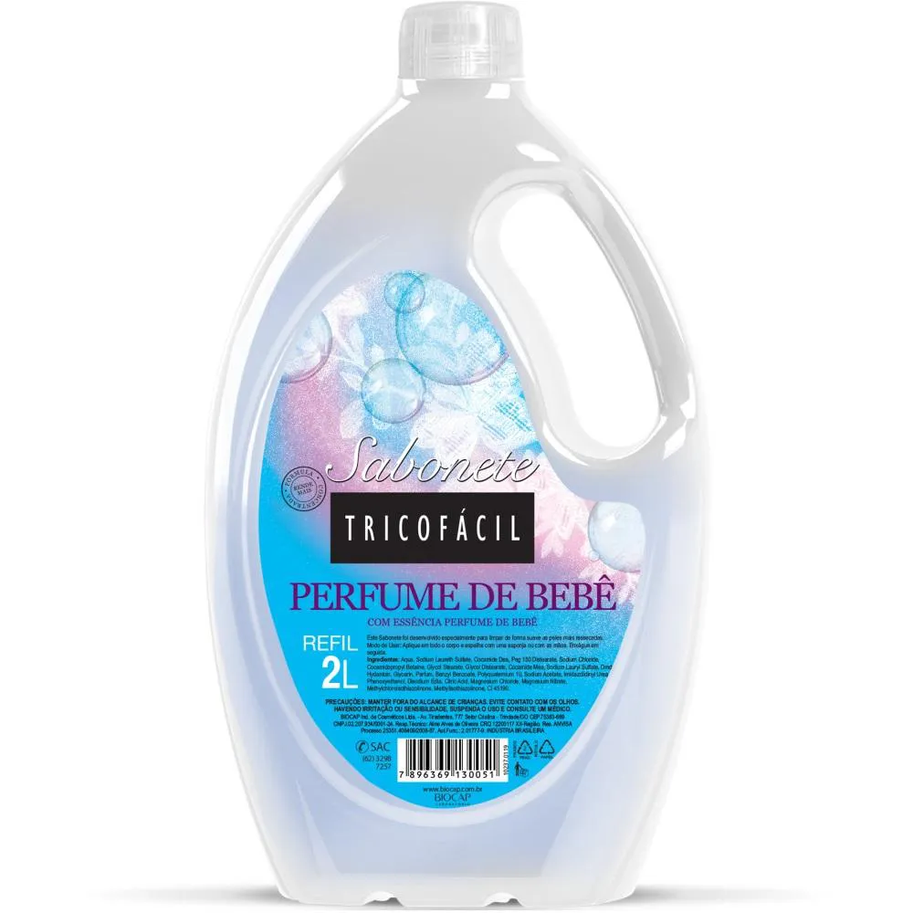 Sabonete Líquido Perfume de Bebê 2 Litros Tricofácil